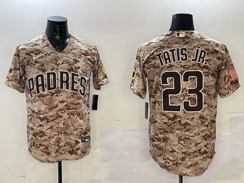 Men San Diego Padres #23 Tatis jr Camo Game 2025 Nike MLB Jersey style 10